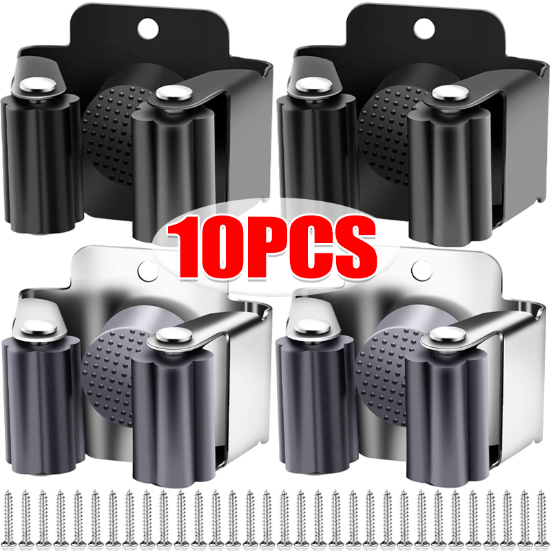 Gardening Tools For Home - 1-10Pcs Mop Broom Holder Wall Mounted