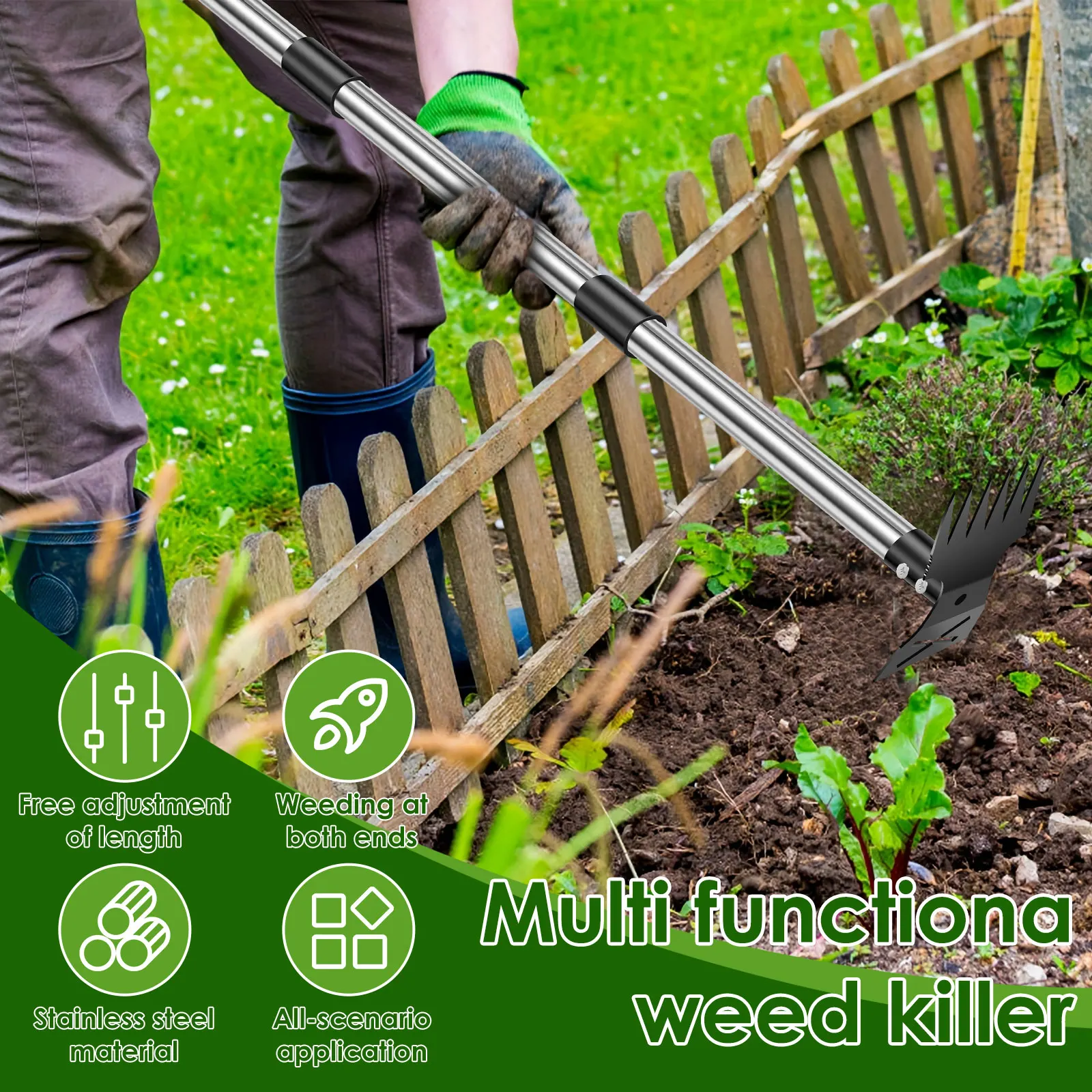 Garden Thatch Rake Stainless S - Gardening Tools To Remove Grass 评论和价格