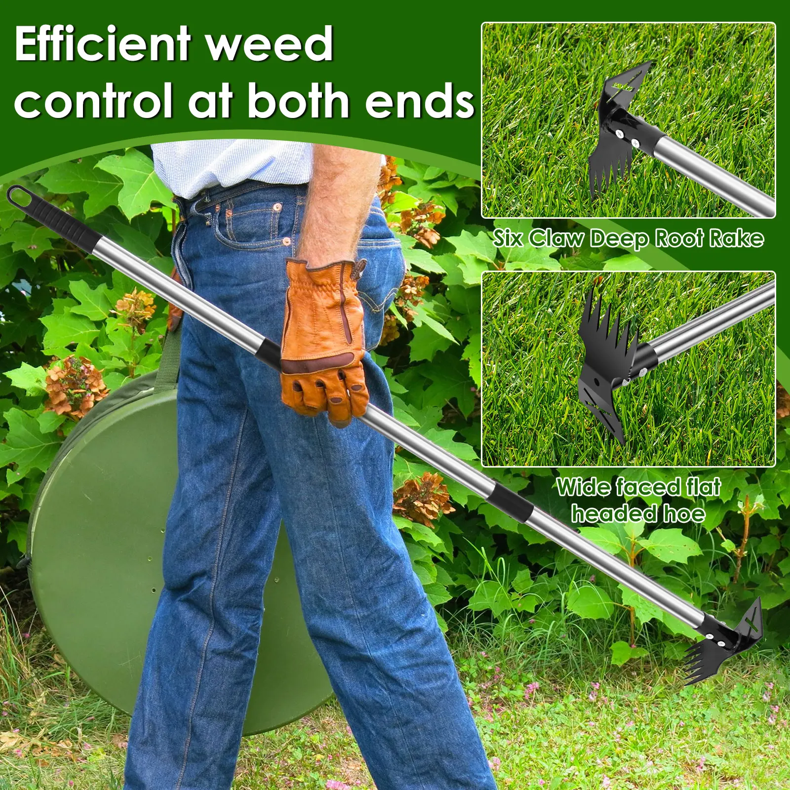 Garden Thatch Rake Stainless S - Gardening Tools To Remove Grass 评论和价格