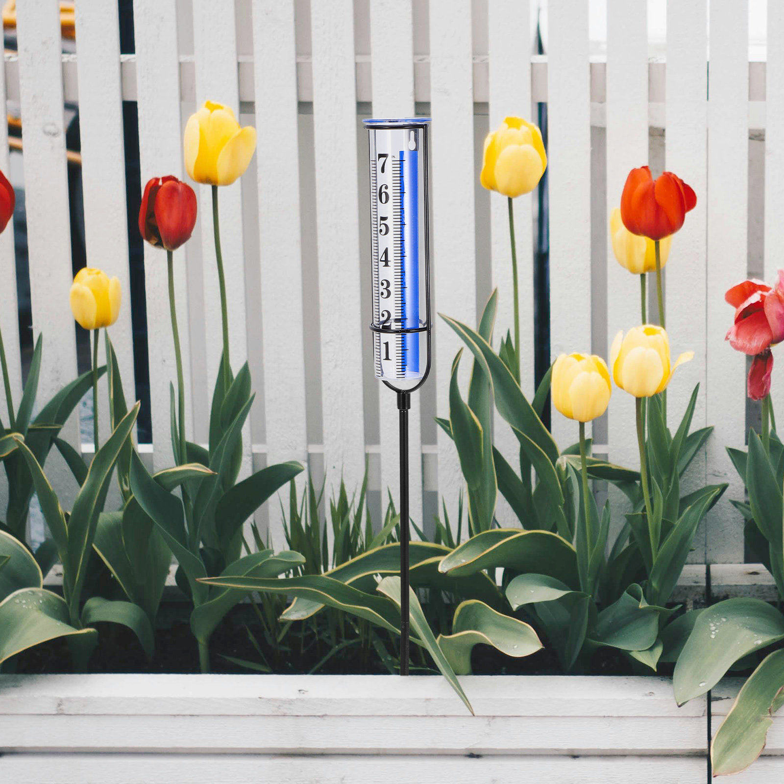 Outdoor Yard Rain Gauge Glass  - Gardening Tools Rack 评论和价格