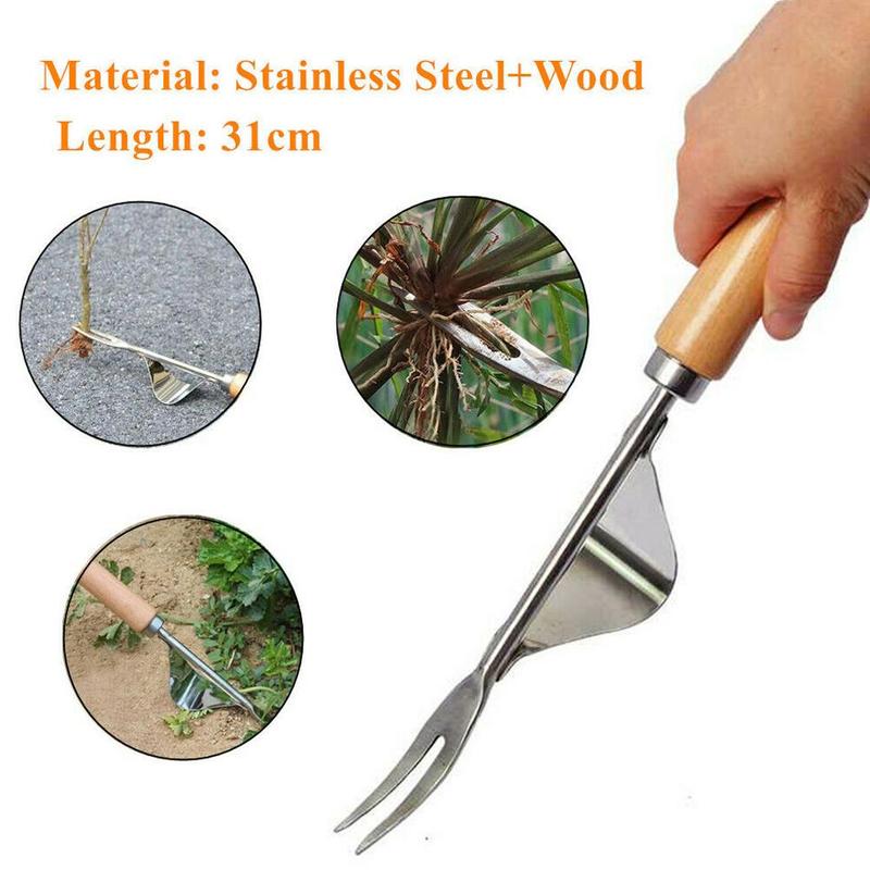 Steel Root Extractor Wooden Ha - Gardening Tools To Remove Grass 评论和价格