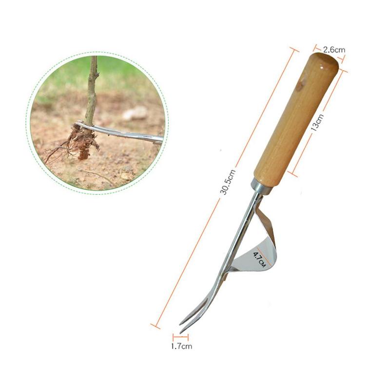 Steel Root Extractor Wooden Ha - Gardening Tools To Remove Grass 评论和价格