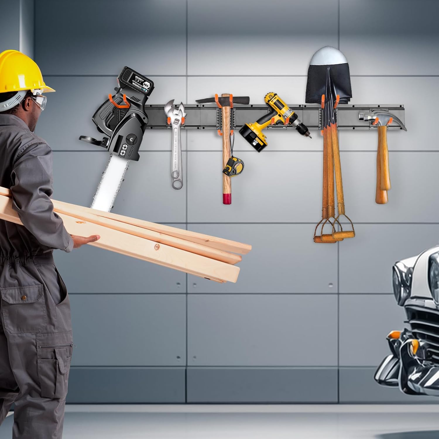 Garage Storage Organizer, Wall - Gardening Tools Rack 评论和价格