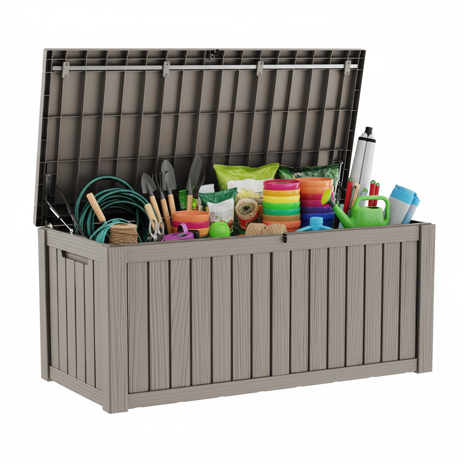 120 Gallon Outdoor Deck Box, L - Gardening Tools Rack 评论和价格