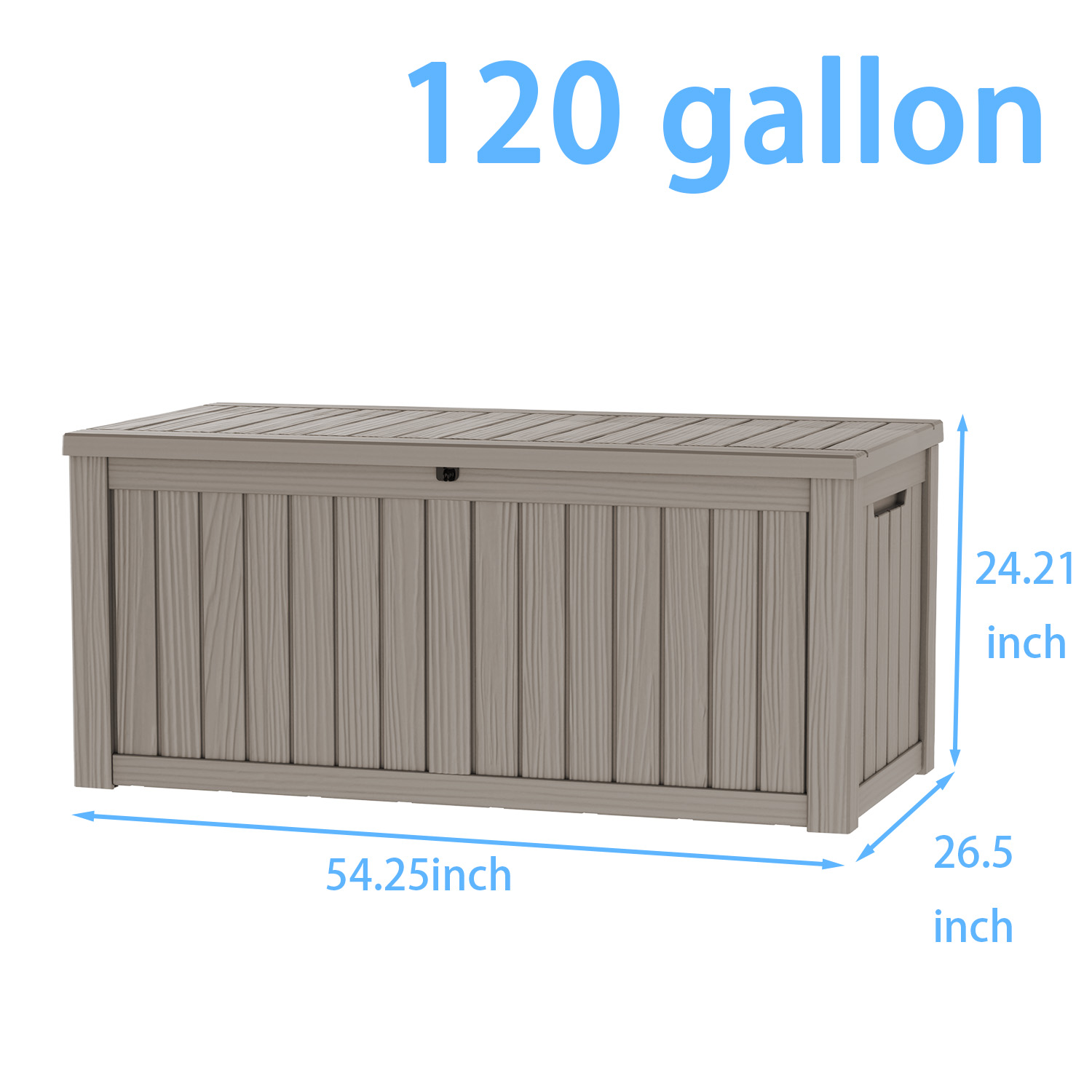 120 Gallon Outdoor Deck Box, L - Gardening Tools Rack 评论和价格